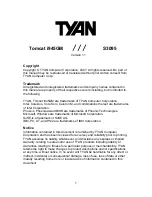 Предварительный просмотр 1 страницы TYAN Tomcat i945GM S3095 User Manual