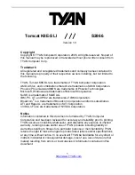 TYAN Tomcat K8E-SLI S2866 User Manual предпросмотр