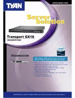 Preview for 1 page of TYAN Transport GX18B5365GR18S2 Specification