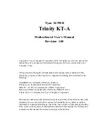 Preview for 1 page of TYAN TRINITY KT-A Manual