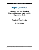 Preview for 1 page of Tyco Electronics 24 Port SNMP User Manual