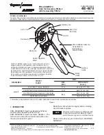 Tyco Electronics AMP PRO–CRIMPER II Instruction Sheet предпросмотр