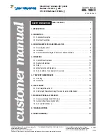 Preview for 1 page of Tyco Electronics DT-3000 Customer'S Manual