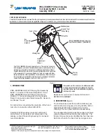 Tyco Electronics PRO CRIMPER III Instruction Sheet preview