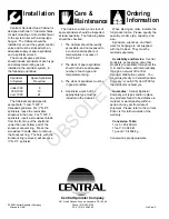 Предварительный просмотр 2 страницы Tyco Fire Product CENTRAL 3 Instruction Manual