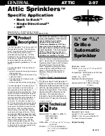 Tyco Fire Product CENTRAL Attic BB1 Instruction Manual preview