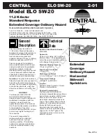 Tyco Fire Product CENTRAL ELO SW-20 Instruction Manual предпросмотр