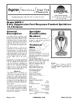 Tyco Fire Product CENTRAL ESFR-1 Instruction Manual preview