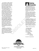 Предварительный просмотр 4 страницы Tyco Fire Product CENTRAL Royal Flush A Instruction Manual