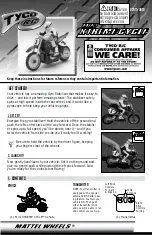 Предварительный просмотр 1 страницы Tyco R/C Mini Xtreme Cycle Manual