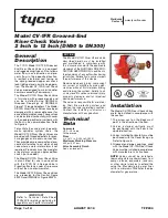 Preview for 1 page of Tyco CV-1FR Manual