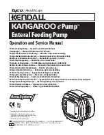 Tyco kENDALL KANGAROO ePump Operation And Service Manual предпросмотр