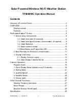 Preview for 1 page of Tycon Power Systems TP3000WC Operation Manual