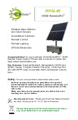 Preview for 1 page of TYCON Solar RemotePro RPAL48 Quick Start Manual