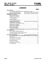 Preview for 2 page of Tyler Refrigeration NCSGX Installation & Service Manual