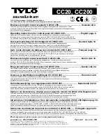 Preview for 1 page of Tylo CC20 Operating Instructions Manual