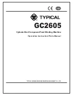 Предварительный просмотр 1 страницы typical GC2605 Operating Instructions & Parts Manual