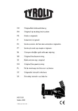 TYROLIT Hydrostress HCE150 Original Operating Instruction preview