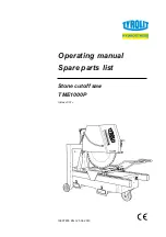 TYROLIT Hydrostress TME1000P Operating Manual / Spare Parts List предпросмотр