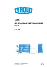 Предварительный просмотр 1 страницы TYROLIT Hydrostress WCE18 Operating Instructions Manual