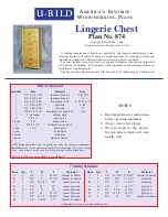 Предварительный просмотр 1 страницы U-bild Lingerie Chest 874 Manual