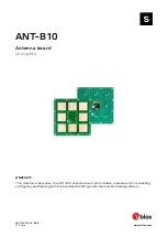 Preview for 1 page of u-blox ANT-B10 User Manual