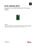 u-blox EVK-ANNA-B112 User Manual предпросмотр