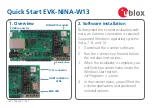 u-blox EVK-NINA-W13 Quick Start предпросмотр