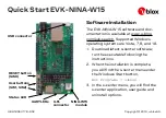 Preview for 1 page of u-blox EVK-NINA-W15 Quick Start