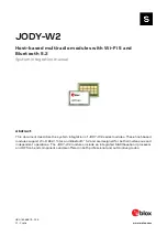 u-blox JODY-W2 System Integration Manual preview