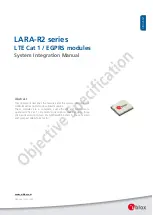 u-blox LARA-R2 series System Integration Manual preview