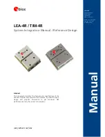 u-blox LEA-4R System Integration Manual And Reference Design preview