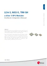 Preview for 1 page of u-blox LEA-5 Series Hardware Manual