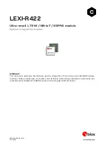 u-blox LEXI-R422 System Integration Manual preview