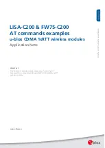 Preview for 1 page of u-blox LISA-C200 Application Note