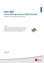 Preview for 1 page of u-blox NEO-M8P-2 Hardware Integration Manual