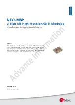 u-blox NEO-M8P Hardware Integration Manual preview