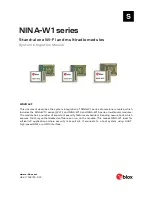 Preview for 1 page of u-blox NINA-W1 series System Integration Manual