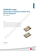 u-blox ODIN-W2 Series Datasheet preview