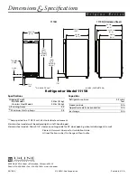 Preview for 2 page of U-Line 1115R Specifications