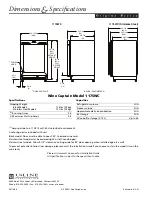 Preview for 2 page of U-Line 1175WC Specifications