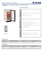 Preview for 1 page of U-Line 1215RSOD Quick Reference Manual