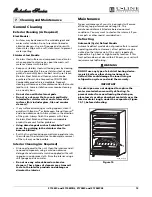 Preview for 13 page of U-Line 2115WC Use And Care Manual