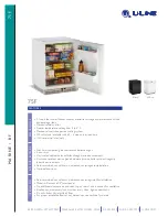 Preview for 1 page of U-Line 75F Features And Specifications