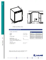 Предварительный просмотр 2 страницы U-Line 75F Features And Specifications