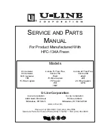 Preview for 1 page of U-Line 95 Icemaker Service And Parts Manual