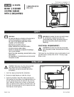 U-Line BUNN H-10275 Manual preview