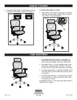 Preview for 3 page of U-Line DELUXE ALL MESH CHAIR H-9764 Assembly