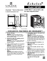 U-Line Echelon 2075RF Specifications preview