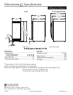 Preview for 2 page of U-Line Echelon 2115RS01 Specifications